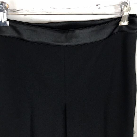St. John Essentials for Nordstrom Satin Waistband Wide 11” leg side Zipper EUC - Picture 2 of 5